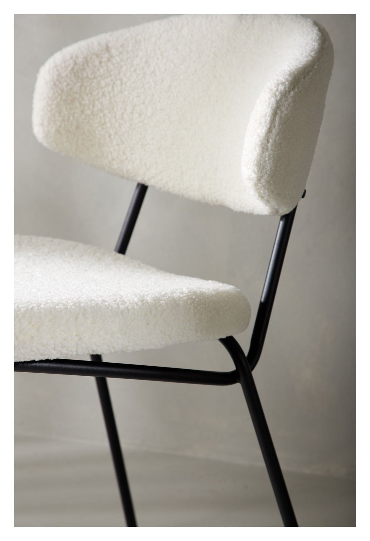 Chico Dining Chair - White Bouclé