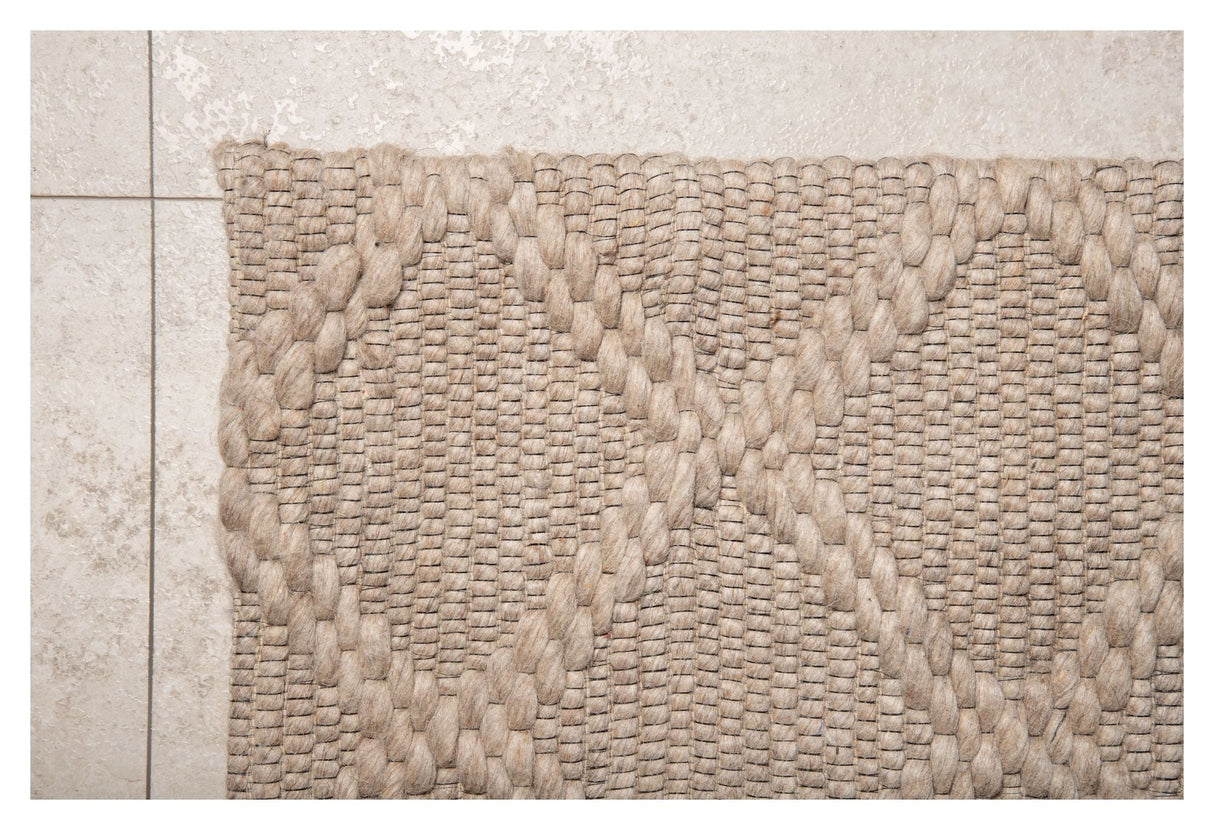 Molnig ullmix filt, 200x300, beige