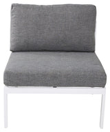 Copacabana Lyx, Mid, White Alu/Grey Cushion