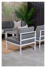 Copacabana Lyx, Mid, White Alu/Grey Cushion