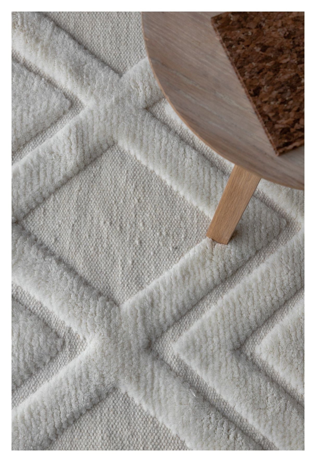 Dahlia Wool Mix Filt, 200x300, White