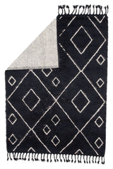 David Wool Rug 230x160 - Svart/vitt