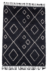 David Wool Rug 350x250 - Svart/vitt