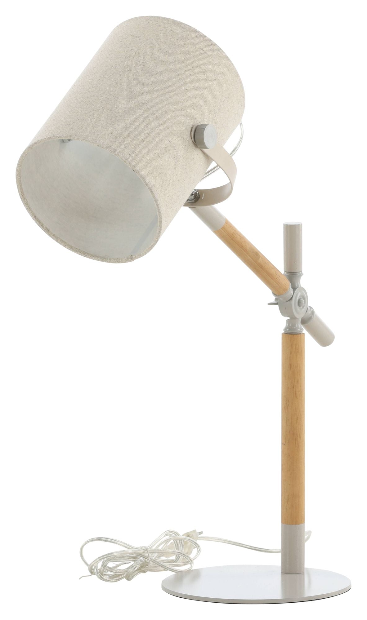 Dennis bordslampa, beige/beige linne