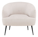 Derry Lounge Chair, Velvet, Beige