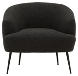 Derry Lounge Chair - Black/Grey Bouclé