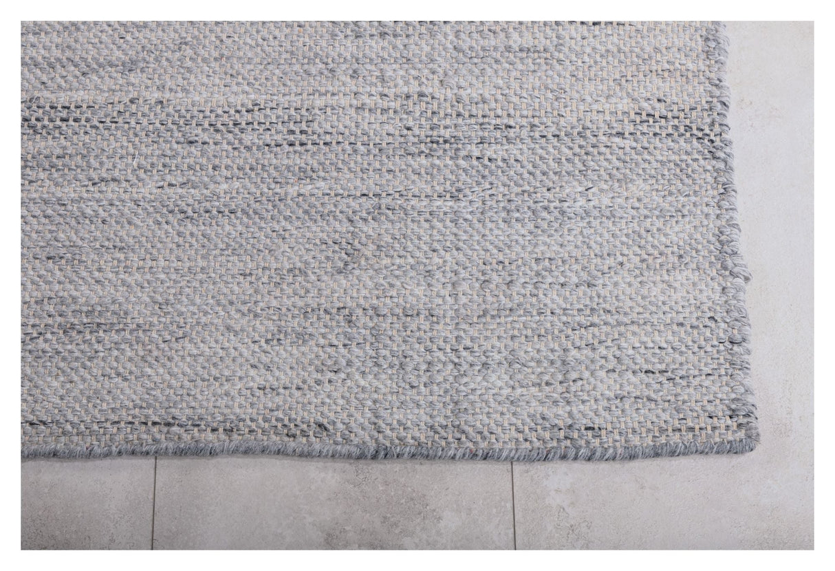 Devi Cotton Rug, 171x242, silvergrå