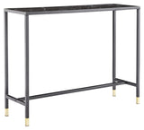 DIPP Console Table - Black Glass Top, 100x30