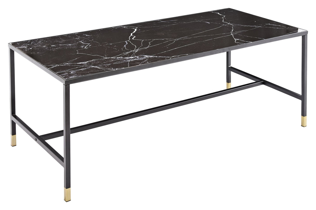 DIPP soffbord - Black Glass Top, 130x60