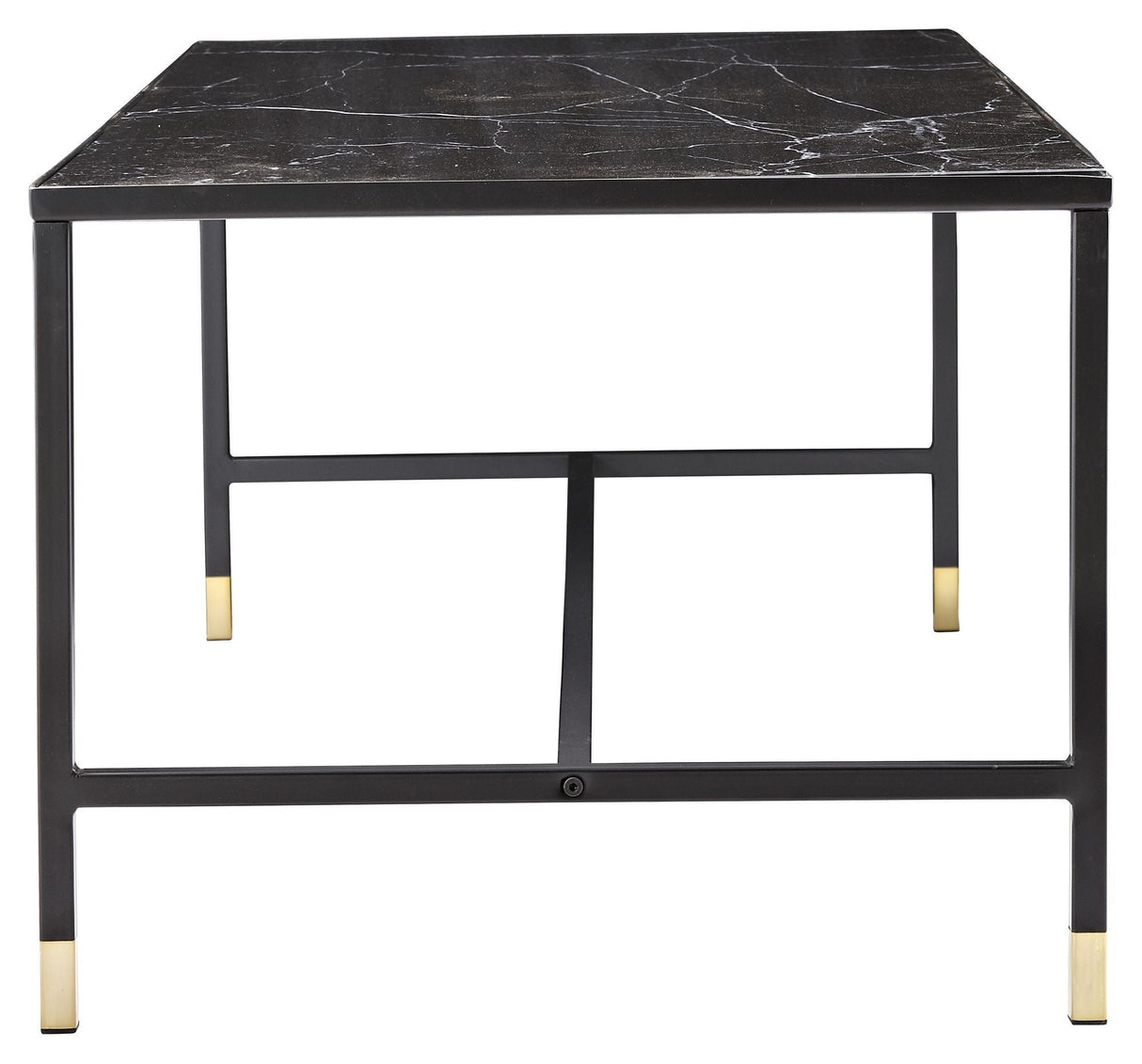 DIPP soffbord - Black Glass Top, 130x60