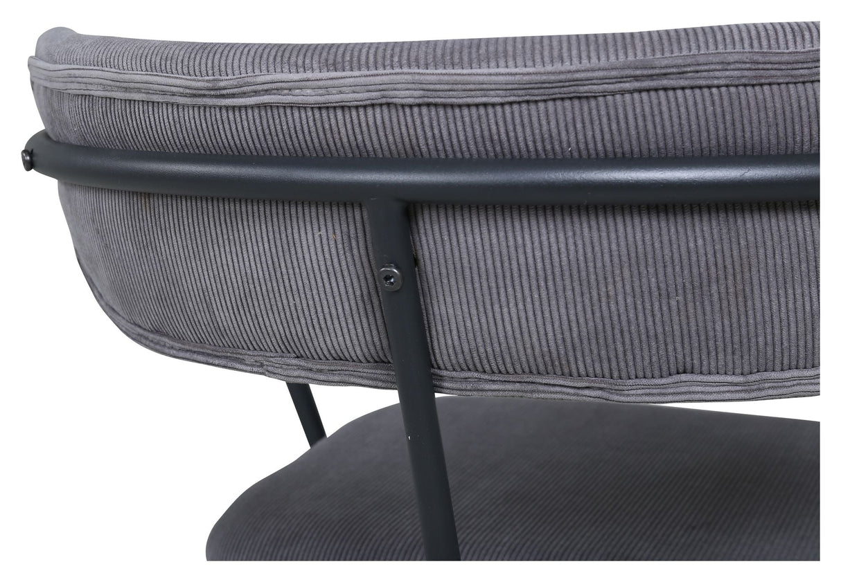 Duffy Lounge Chair, Grey Corduroy