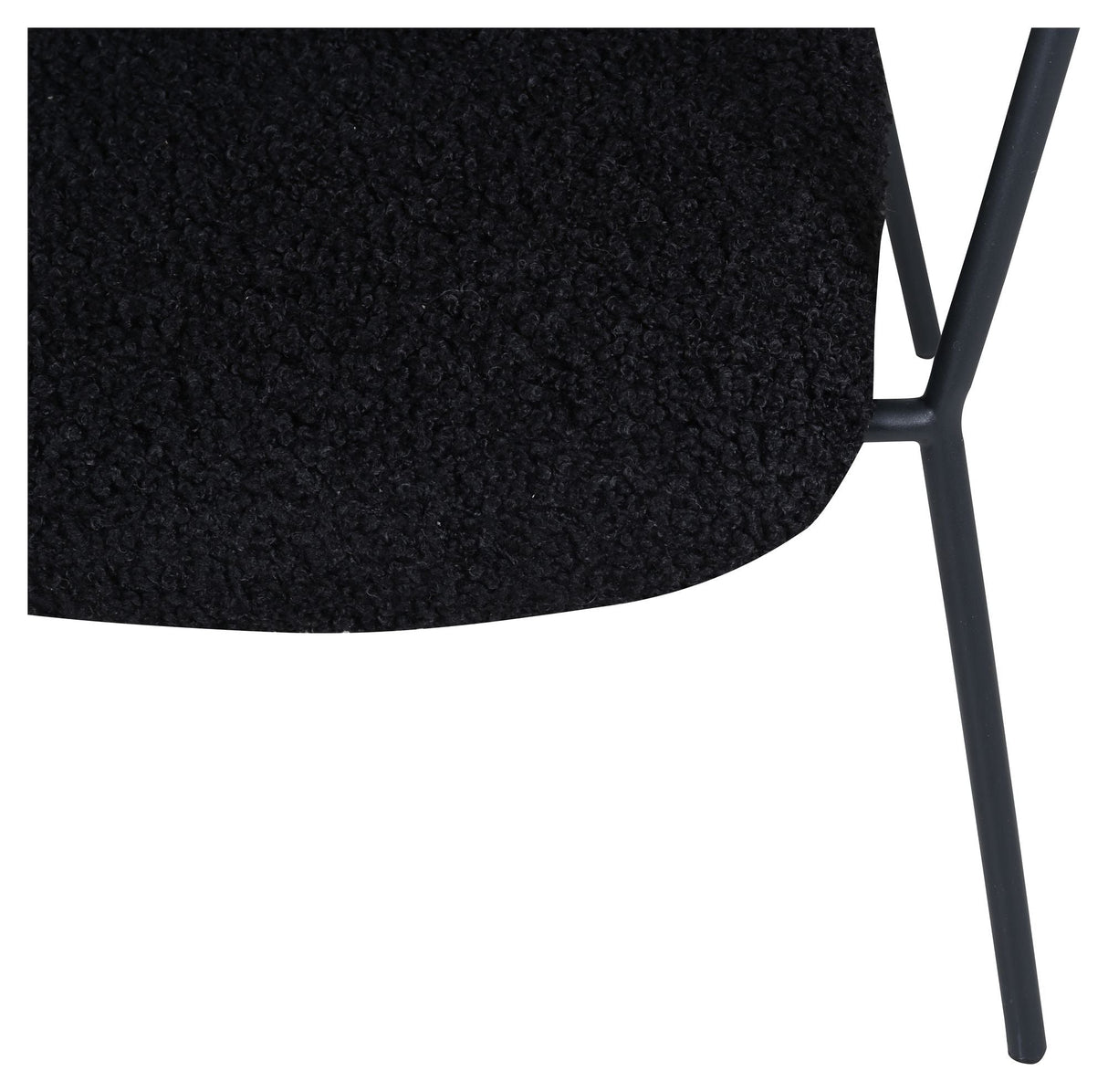 Duffy Lounge Chair, Black Teddy