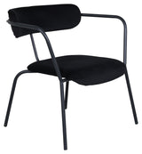 Duffy Lounge Chair, Black Velvet