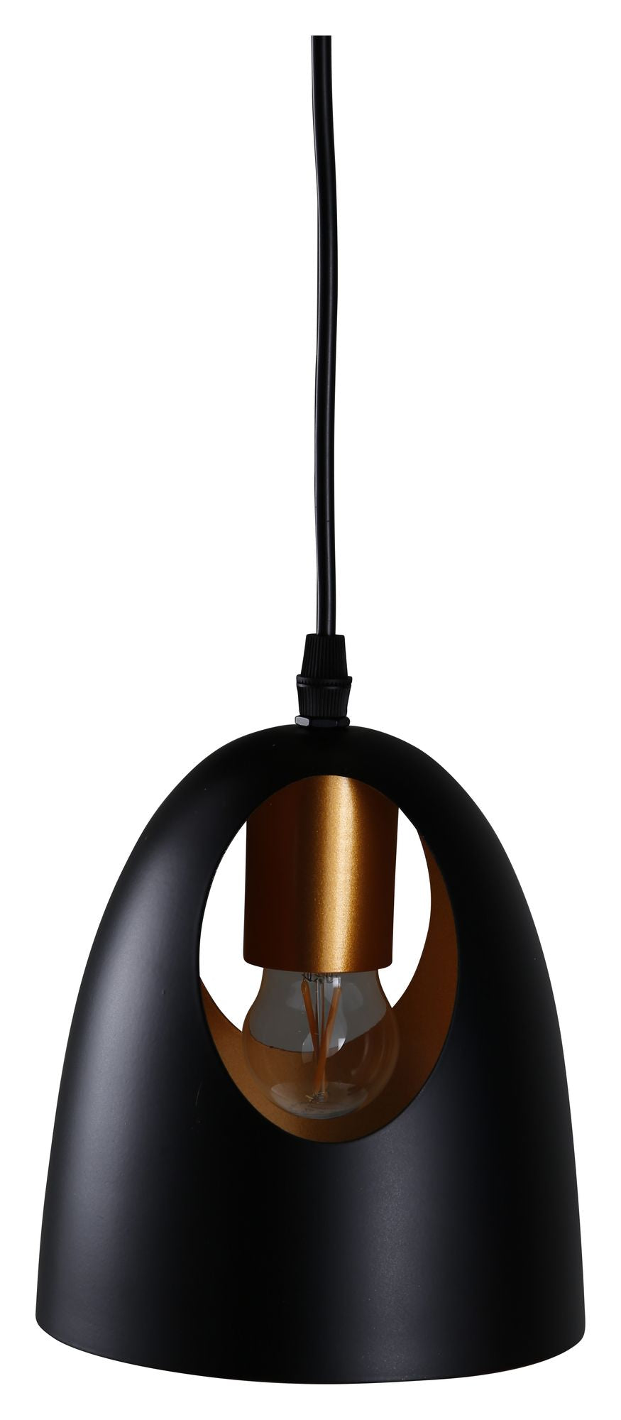 ELDA PENDANT LUMINAIRE D16XH17, SVART/KOPPER