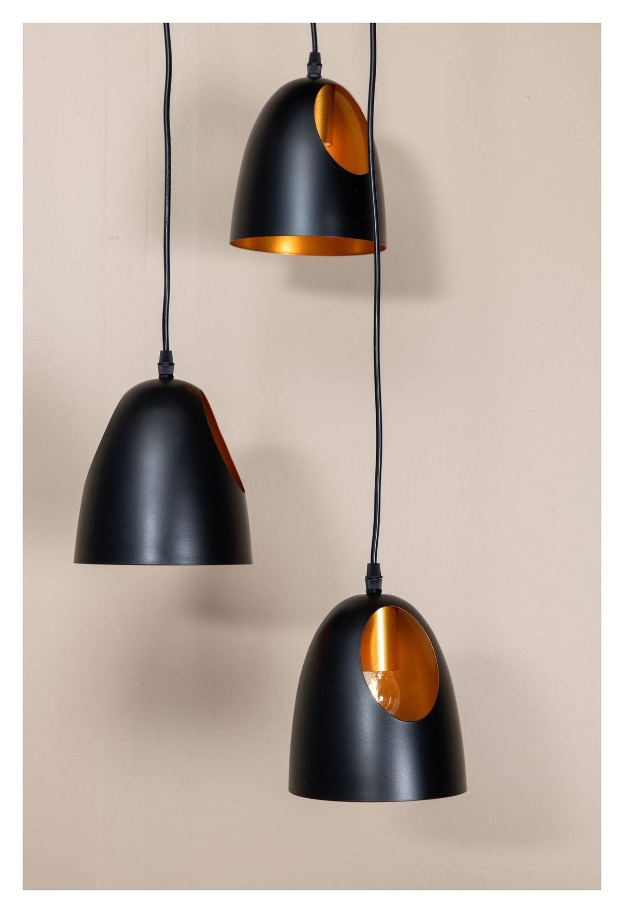 ELDA PENDANT LUMINAIRE D40XH144, svart/koppar