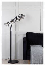 ELSA golvlampa H152.3xl81xw36, svart