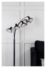 ELSA golvlampa H152.3xl81xw36, svart