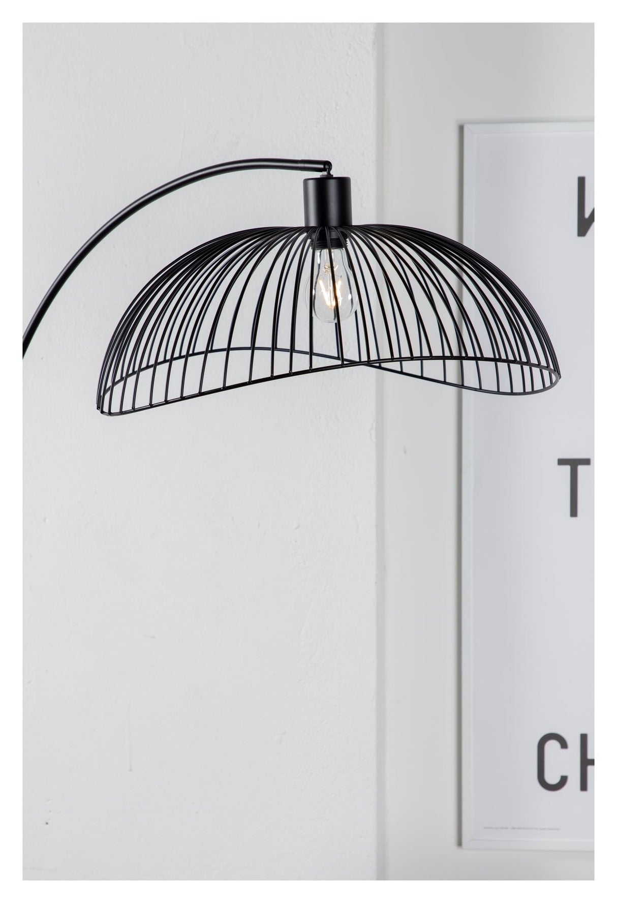 ELSA GOLVLAMP L48XW76XH183, svart