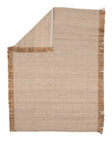 Emilio filt, jute, off vit, 230x160