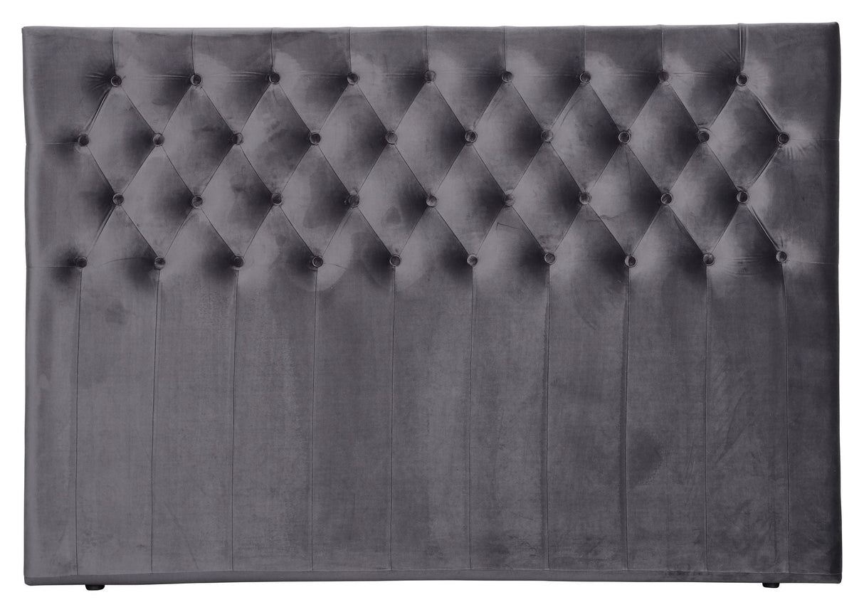 Furuvik headboard, mörkgrå sammet, f: 160