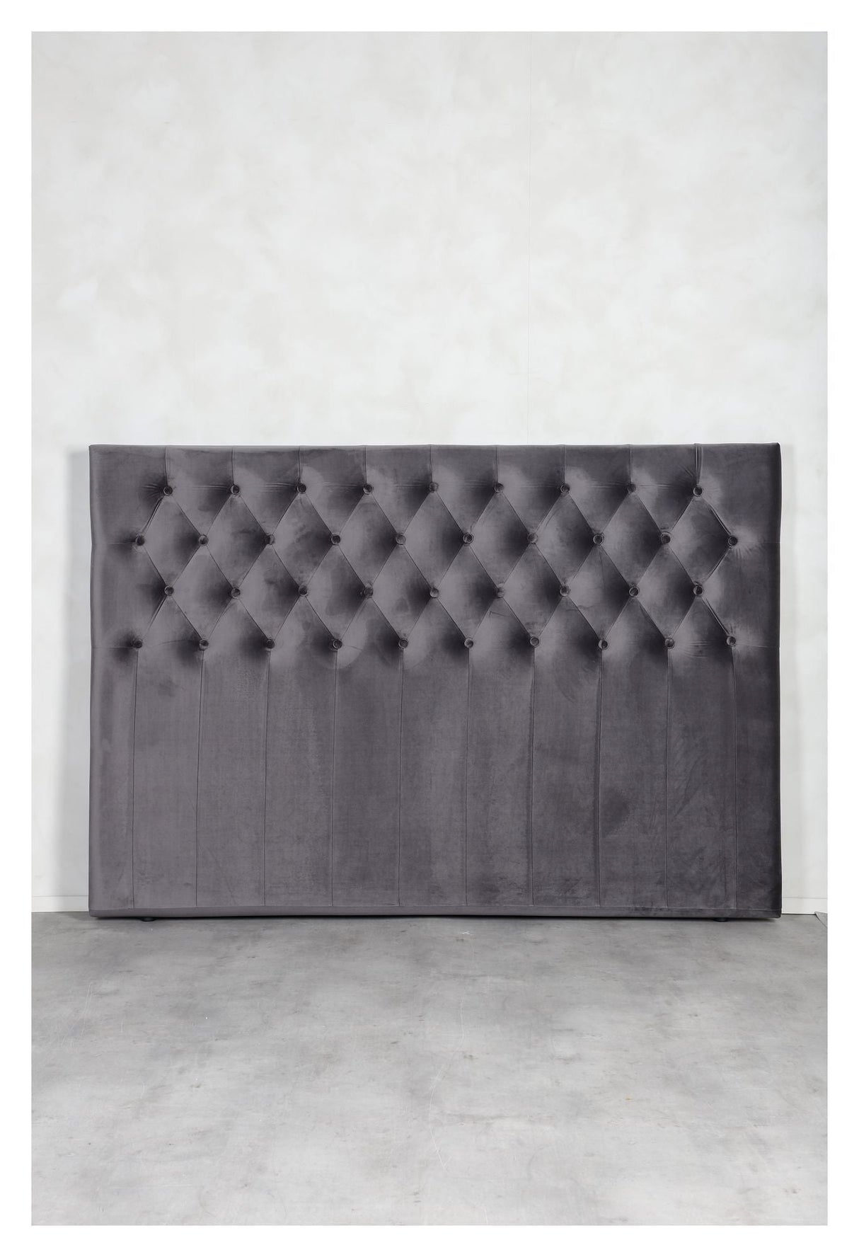 Furuvik headboard, mörkgrå sammet, f: 160