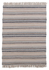 Gudha Wool Mix Filt, 200x300, Beige/Blue