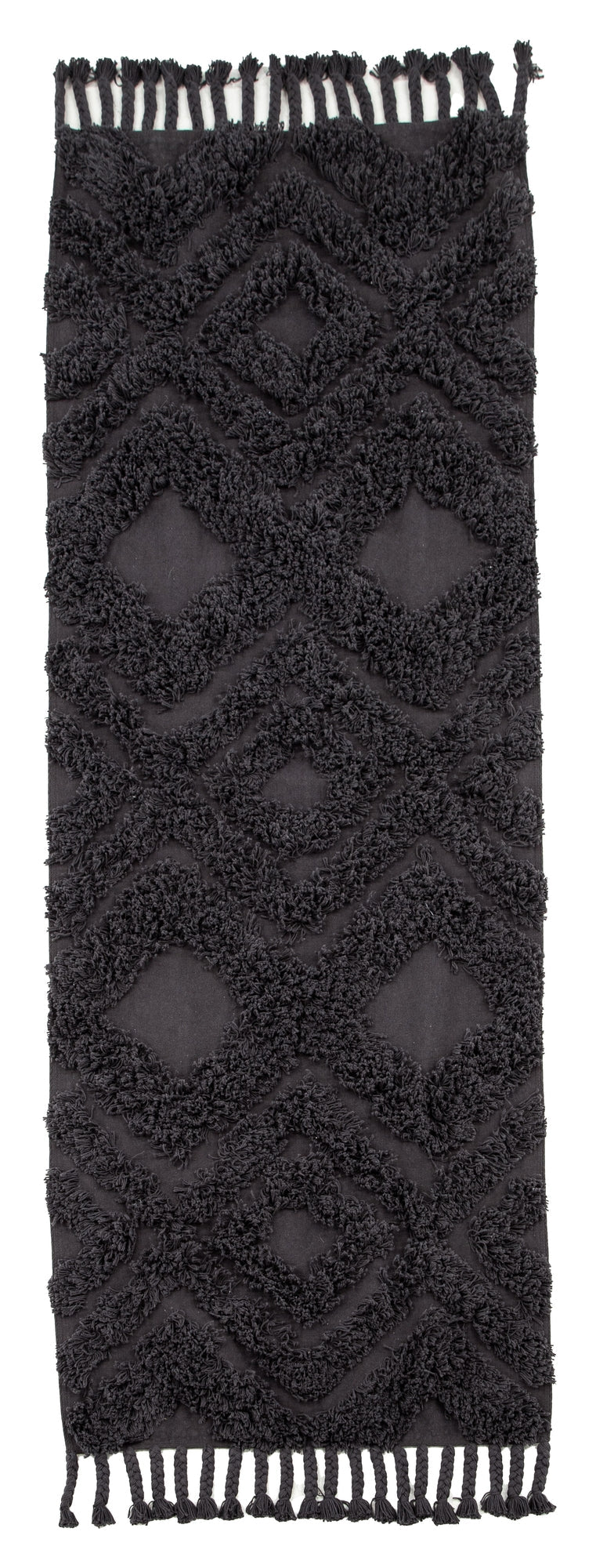 Hilma Cotton Runner, 200x70 - Dark Grey