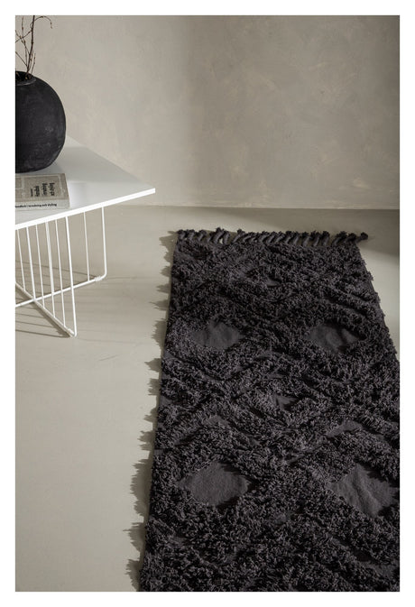 Hilma Cotton Runner, 200x70 - Dark Grey