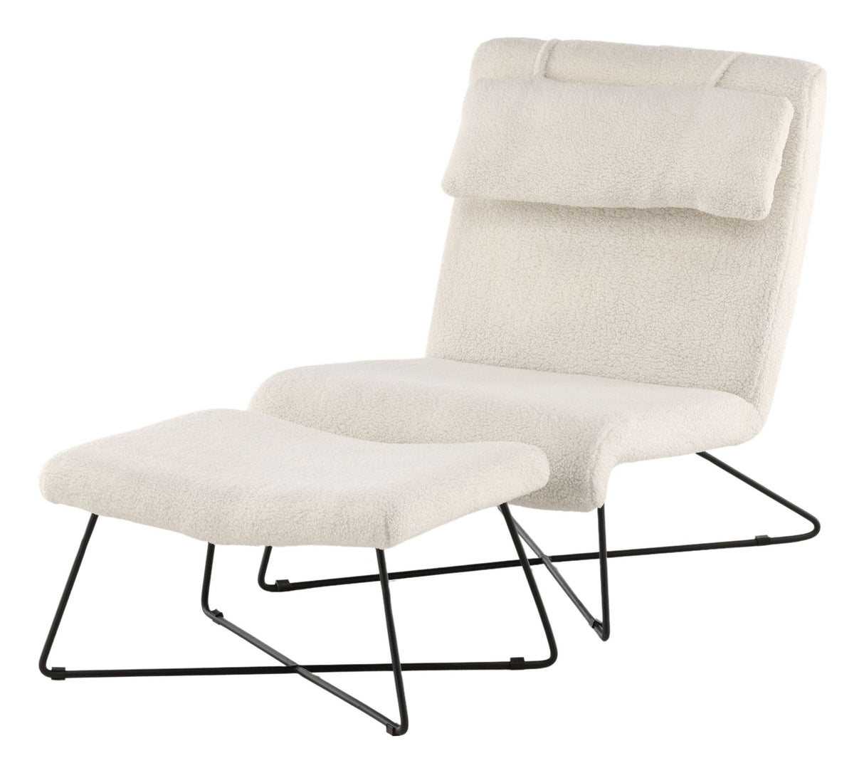 Laconia Lounge Chair, Steel, White