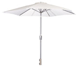 Leeds Parasol, 3M, Grey Alu/Ecru Fabric