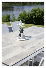 Llama, Garden Tabell 205*100, White Alu/Grey HPL