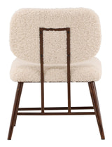 Midland Lounge Chair, Teddy, White Bouclé