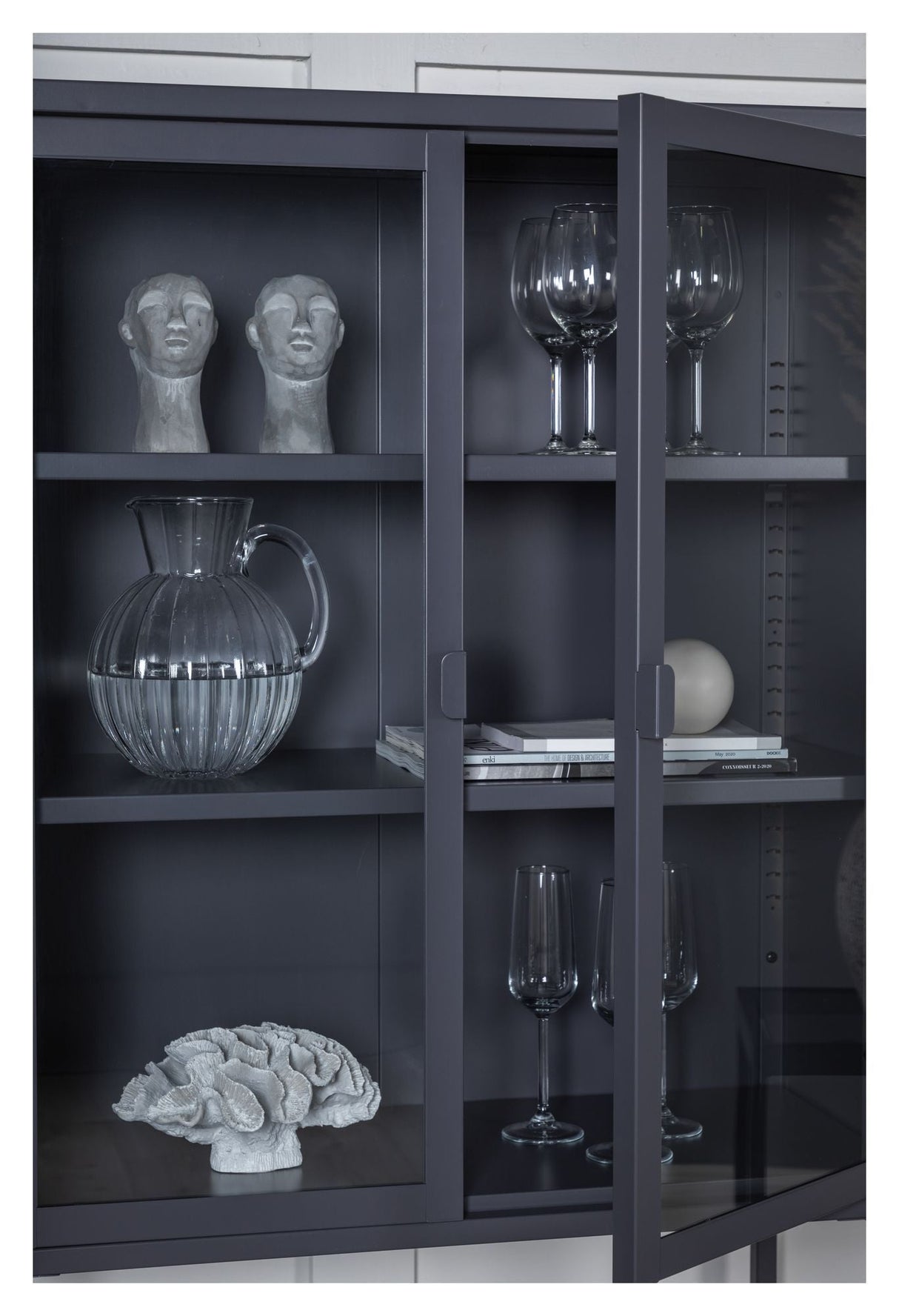 Misha Metal Bookcase, Gray