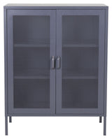 Misha Metal Bookcase, Grey Mesh