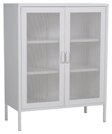 Misha Metal Bookcase, White Mesh