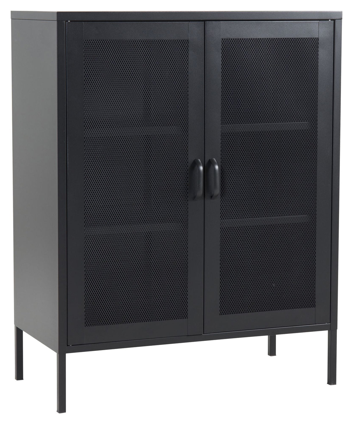 Misha Metal Bookcase, Black Mesh