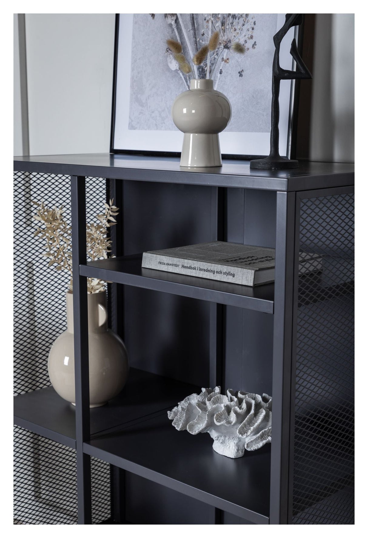 Misha Metal Shelf, Grey Steel Mesh