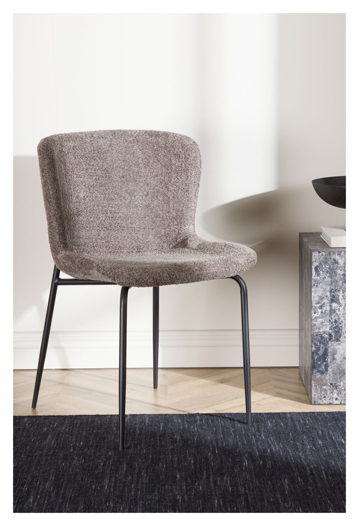 Modesto Dining Chair - Grey Bouclé