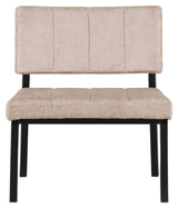 Monett Lounge Chair - Beige Velvet