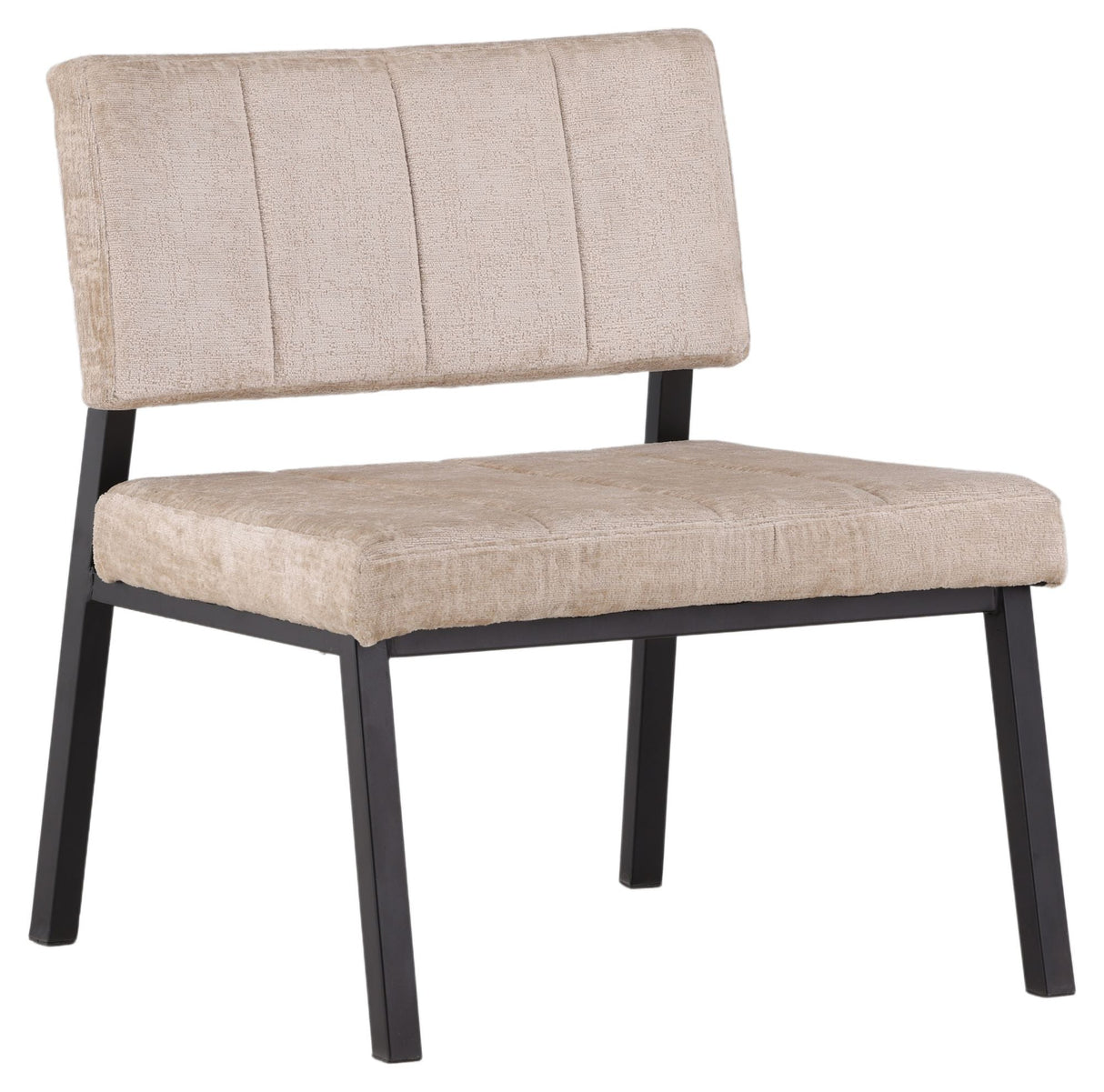 Monett Lounge Chair - Beige Velvet