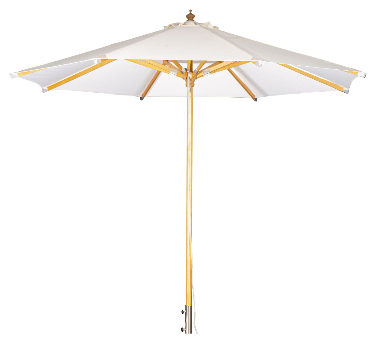 Naxos parasol, 3m, trä/ecru -tyg