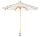 Naxos parasol, 3m, trä/ecru -tyg