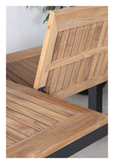 Panama, Garden Tabell 152/210, Black Alu/Teak