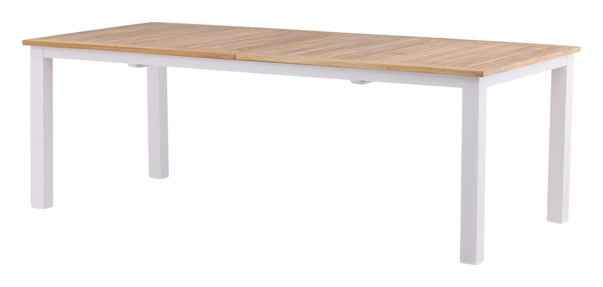 Panama, Garden Tabell 224/324, White Alu/Teak