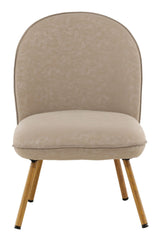 Polar lounge stol, stål, beige