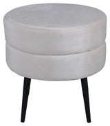 Potten pouf, beige velor