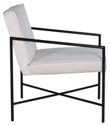 Rakel Lounge Chair, Beige Velor