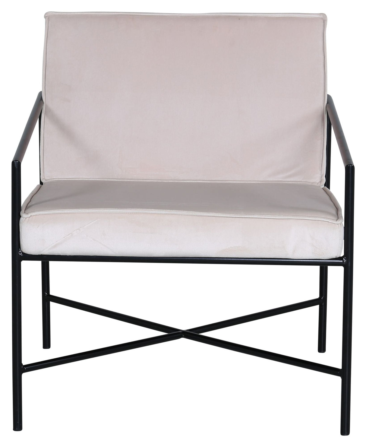 Rakel Lounge Chair, Beige Velor