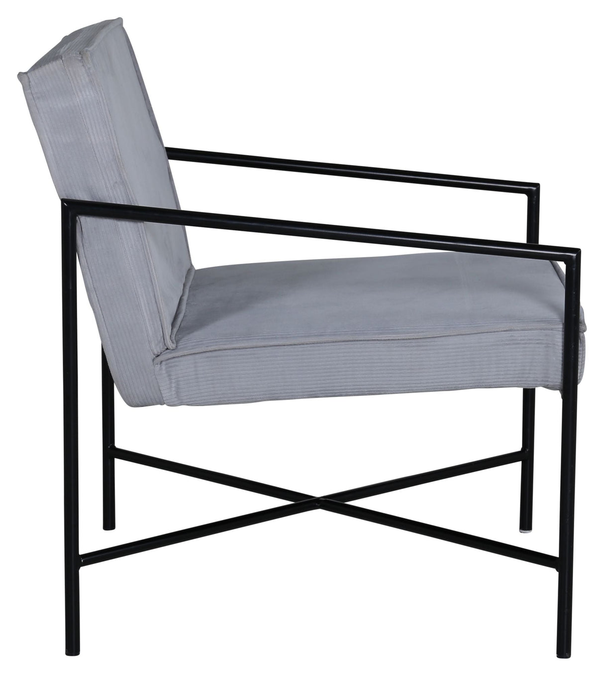 Rakel Lounge Chair, Grey Velvet