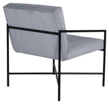 Rakel Lounge Chair, Grey Velvet